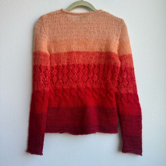 Moschino Monhair Ombre Long Sleeve Knit Fuzzy Sweater Size XS? Y2K Sustainable - Picture 5 of 7